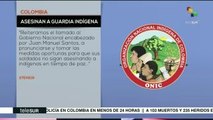 Condena ONIC asesinato de guardia indígena a manos del ejército de Col