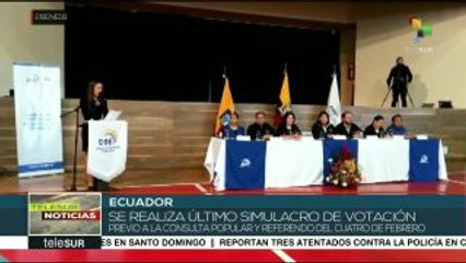 Realiza CNE ecuatoriano último simulacro para la consulta del 4-F
