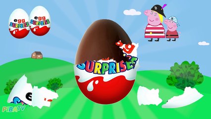 Surprise Eggs!!! Pig Pirates - Свинка Пират - Киндер сюрприз и другие мультики!!!