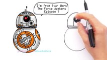 How to Draw Star Wars BB-8 Droid step by step The Force Awakens