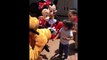 Mickey and Minnie Mouse sign for deaf little boy/Mickey and Minnie talk to a kid using sign language