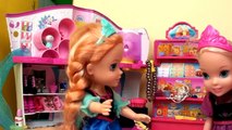 Anna and Elsa Toddlers Shopping Spree Perfect Mothers Day Gift at Barbie Store Dolls Toys In Action
