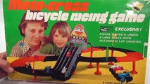 Tomy Moto-Cross Bicycle Racing Game Track Set - Vintage Toy Racing Playset