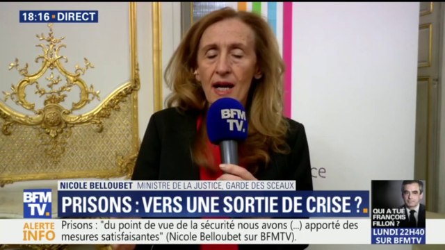 Prisons: Les mesures indemnitaires sont évaluées à 32 millions d'euros environ , estime Belloubet