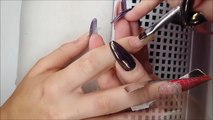 White nails with silver glitter [GEL NAILS]