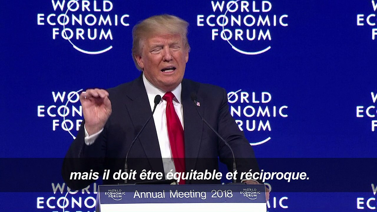 Donald Trump tente de rassurer Davos