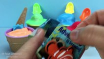Ice Cream Clay Slime Surprise Eggs Disney Cars Princess Finding Dory Inside Out My Little Pony Toys