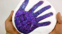 How To Make Glitter Galaxy Finger Clay Slime Learn the Recipe DIY PomPom !! 손가락 반짝이 갤럭시 액체괴물 만들기!!