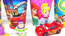 Balls Surprise Cups Disney Pixar Cars Toy Story Minnie Mouse Learn Colors Play Doh Ducks Fun Kids