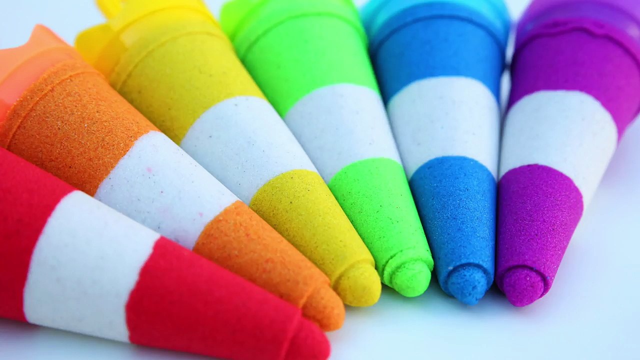 DIY Kinetic Sand Popsicles Ice Cream Umbrella PJ Masks Lightning McQueen Kinetic Sand