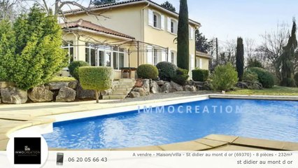 A vendre - Maison/villa - St didier au mont d or (69370) - 8 pièces - 232m²