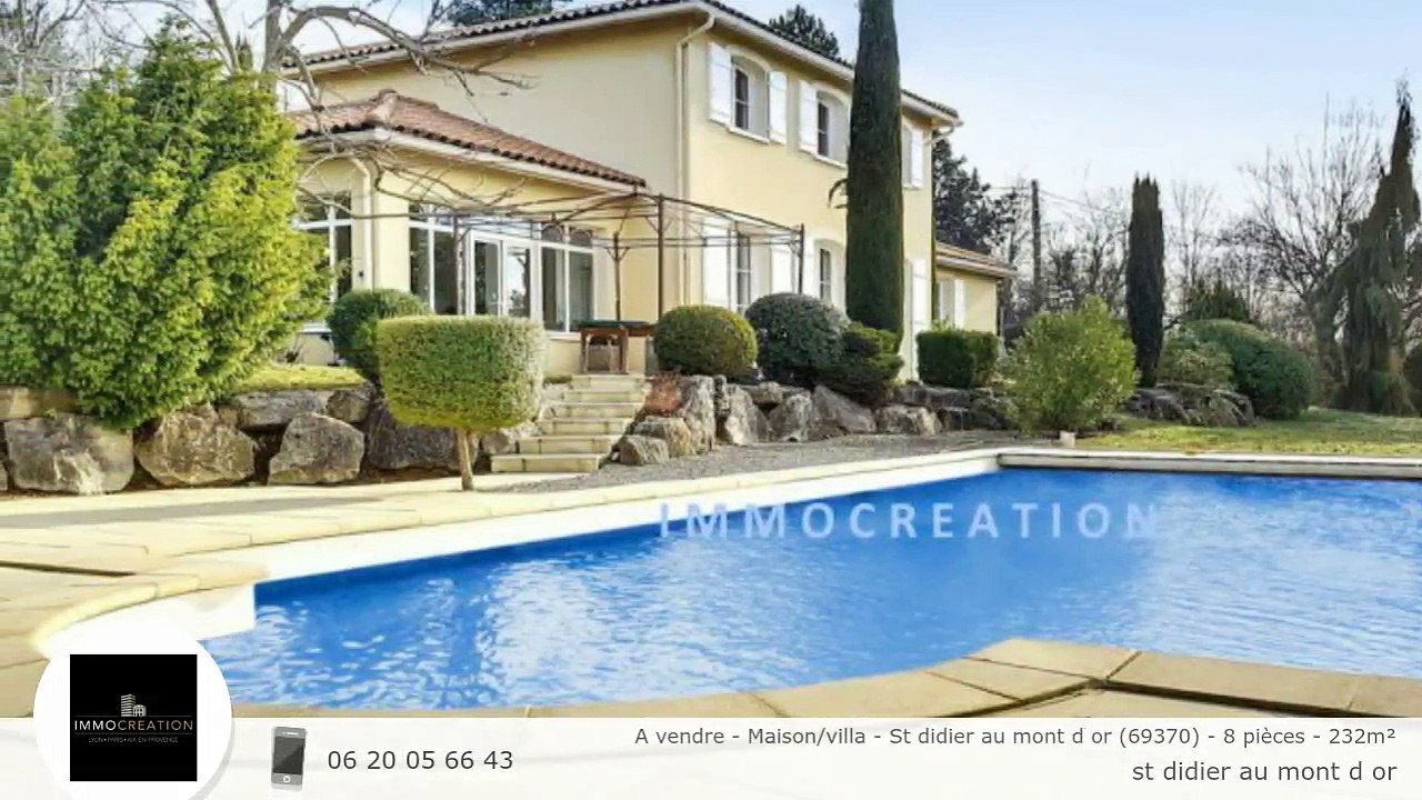 A vendre - Maison/villa - St didier au mont d or (69370) - 8 pièces - 232m²