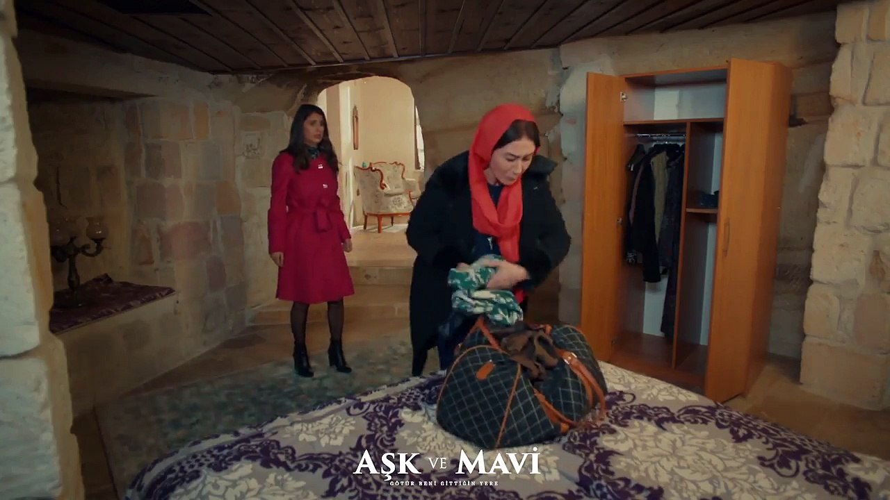 Aşk ve Mavi 50.Bölüm - Hasibe konağı terk mi ediyor?