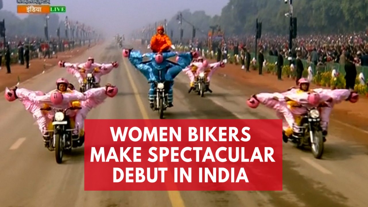 These women bikers performed amazing stunts during India's Republic Day 2018