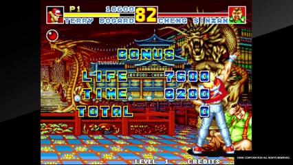 ACA NeoGeo Fatal Fury Special:Terry Bogard Gameplay 1