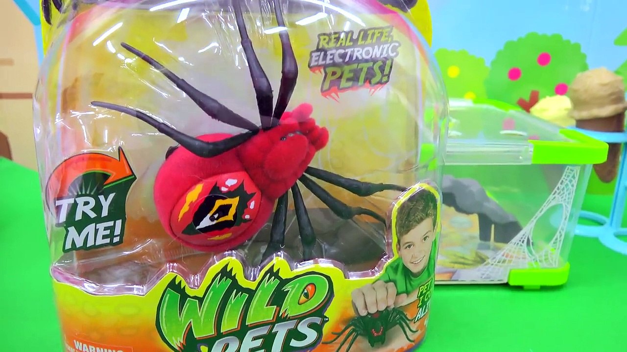 Shopkins Season 4 Visit Interactive Attack Wild Pets Spider In Cage Habitat at Zoo - Cookieswirlc