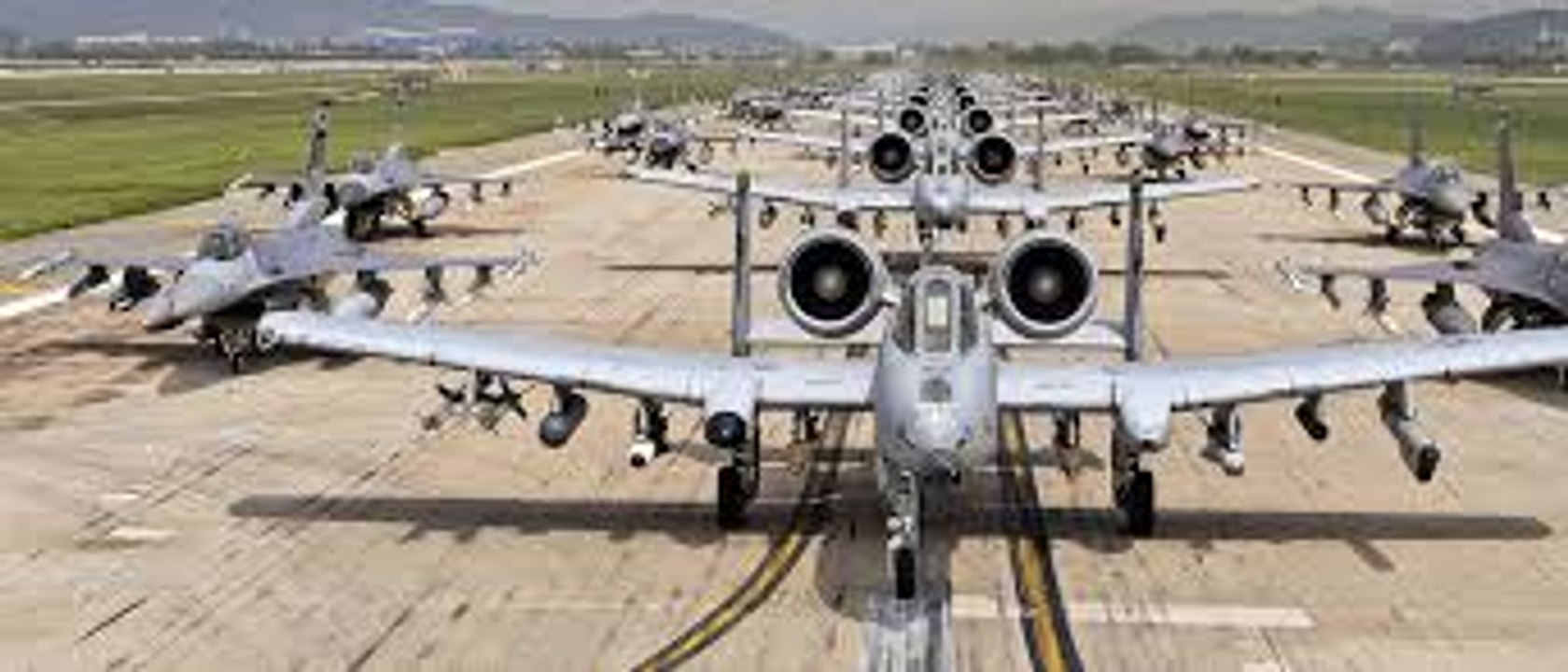 A-10 and F-16 Aircraft “Elephant Walk” at Osan Air Base, South Korea