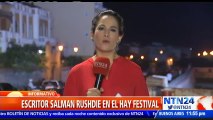 Escritor británico Salman Rushdie participó del Hay Festival en Cartagena, donde conversó sobre su nueva obra ‘The Golden House’