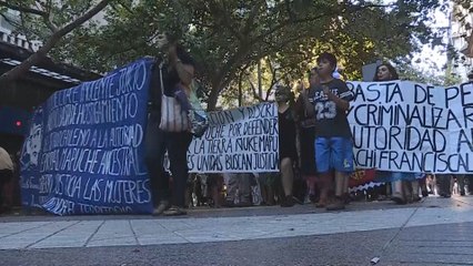 Unas cien personas marchan en la capital chilena a favor de mapuche acusada de crimen