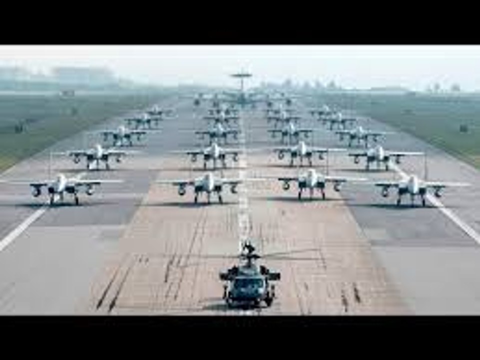 US Air Force Aircraft Elephant Walk At Kadena Air Base, Japan