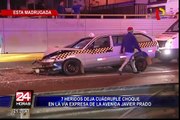 Vía Expresa: cuádruple choque deja siete heridos