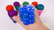 Squishy Balls Ice Cream Cones Learn Colors for Kids