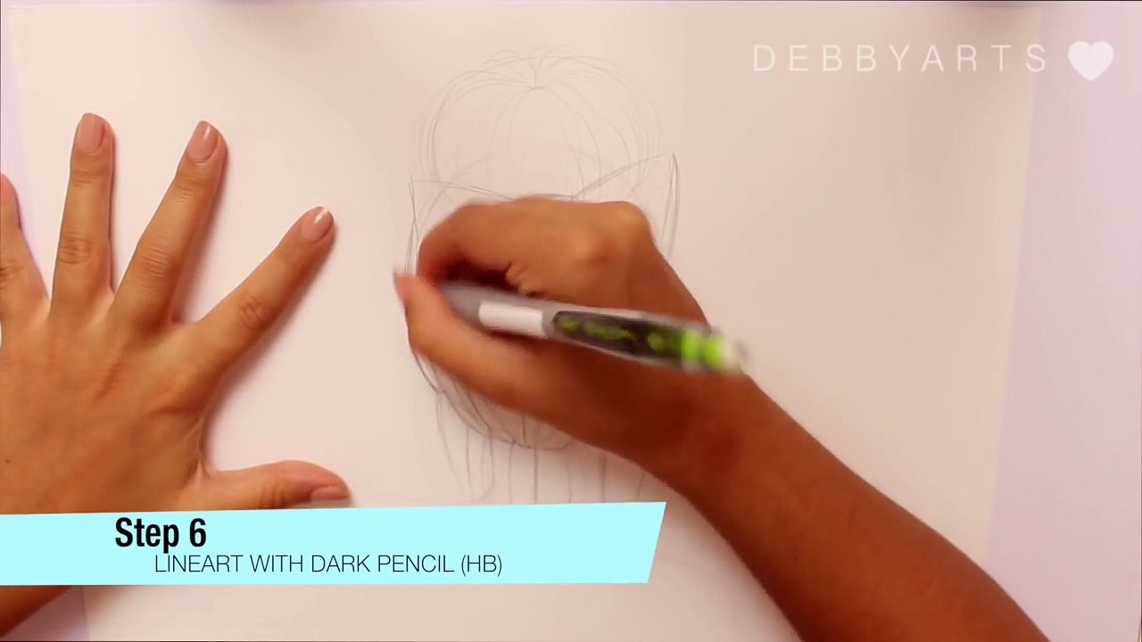 Drawing Tutorial ❤ How to draw and color Bun Bow Hair