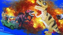 Just Kidz Dinosaur Hunting Play Set - Jurassic World Dino for Kids with Trucks Dinosaurs
