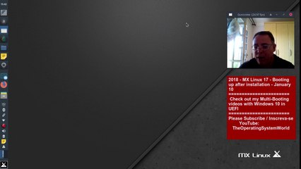 2018 - MX Linux 17 - Booting up after installation - January 10