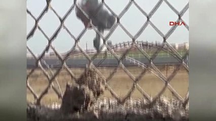 Şanlıurfa Sıcak Görüntüler) Sınırda Mevzi Kazan Teröristler Tank Atışıyla Vuruldu