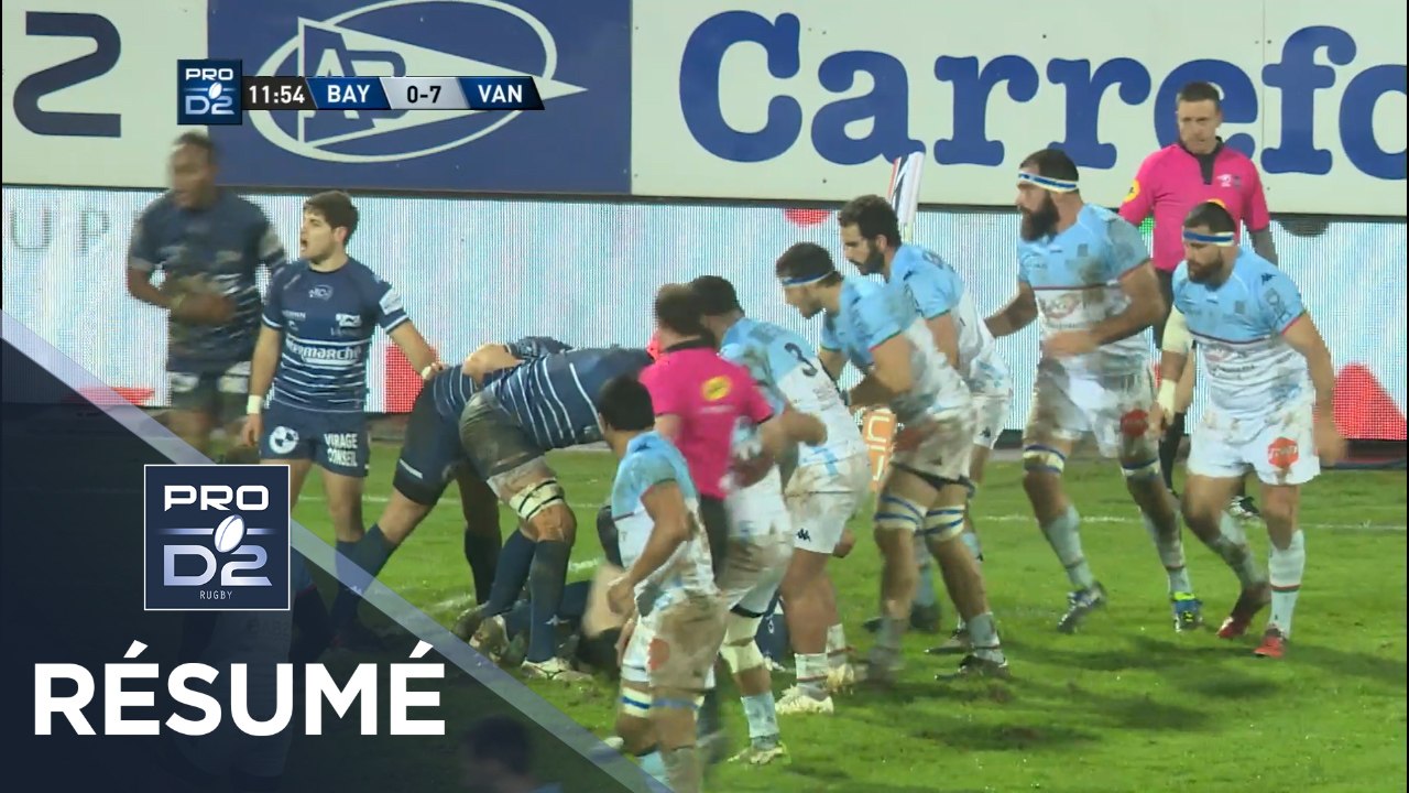 PRO D2 - Résumé Bayonne-Vannes: 34-14 - J21 - S...