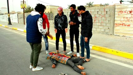 اوف يالله #اخو حسين الراقي يموت امام عينيه بدون علمه ويقوم بعمل بث مباشر للحادث