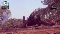 Syrian rebels firing German WW2 Howitzer