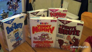 Halloween new MONSTER CEREALS TASTING, Pt. 1: Count Chocula & Frankenberry! by Bins Toy Bin