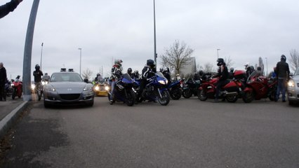 Manifestation à Dijon des usagers de la route en colère : avant le départ