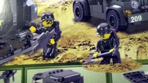 LELE SWAT 특수 경찰 군인, 레고 커스텀 무기의 밀리터리 미니피규어 블럭 조립기