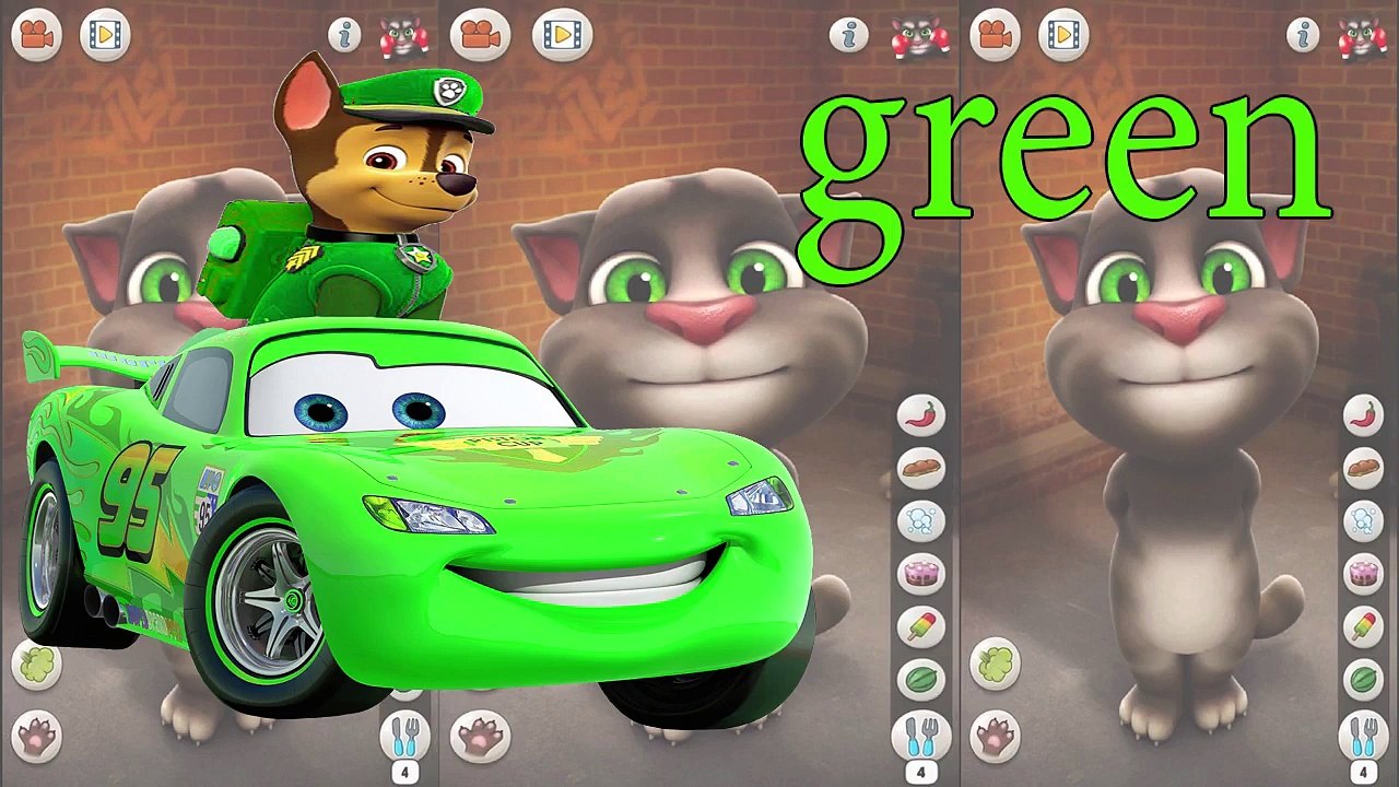 Paw Patrol Learn Colors With Talking Tom with Cars McQueen Kids Babies, Children Learning HD