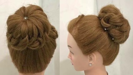 Most beautiful Easy Bun wedding Hairstyle