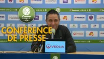 Conférence de presse Clermont Foot - Quevilly Rouen Métropole (1-1) : Pascal GASTIEN (CF63) - Emmanuel DA COSTA (QRM) - 2017/2018