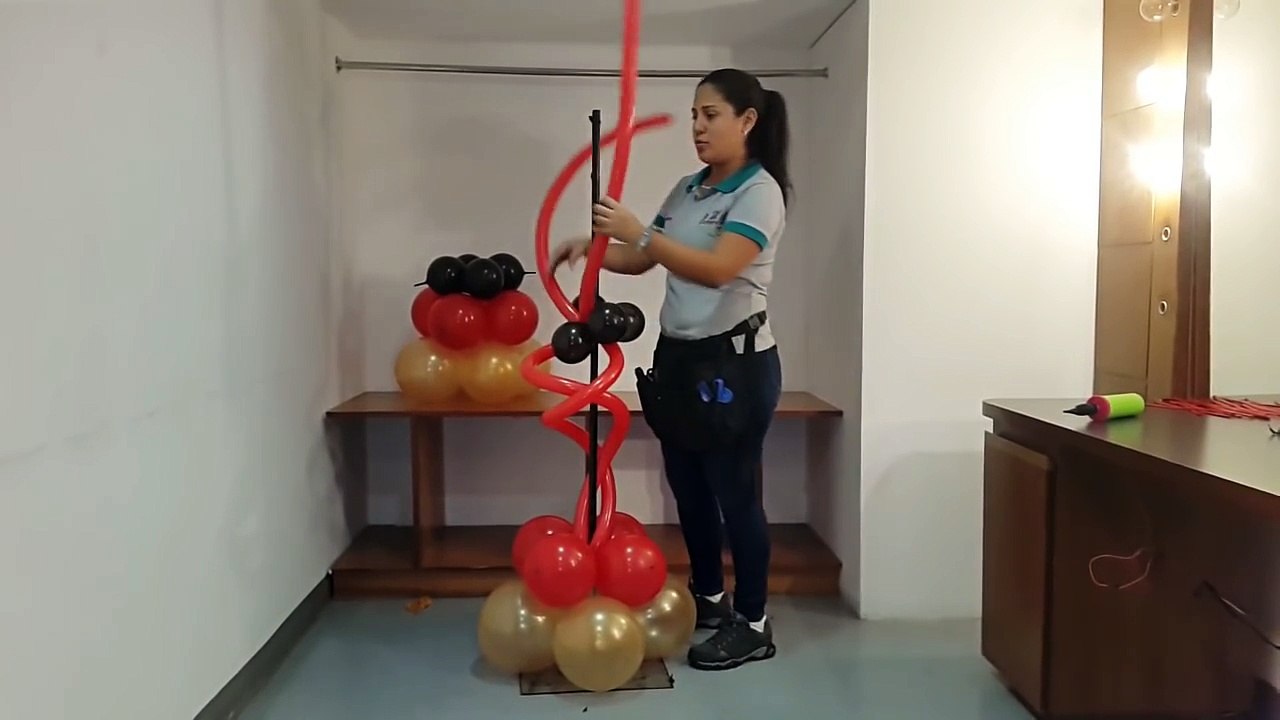 como hacer una columna de globos how to make column balloons paral de globos hollywood