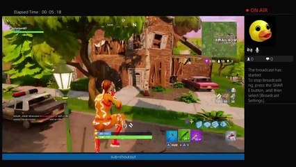 playing Fortnite on PS4