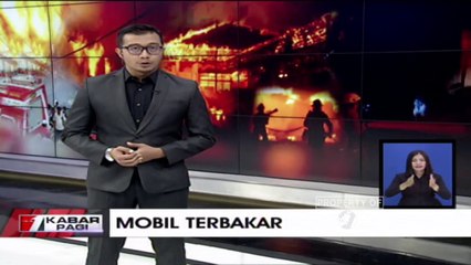 Aksi Pengendara dan Warga Padamkan Minibus yang Terbakar di Jalan