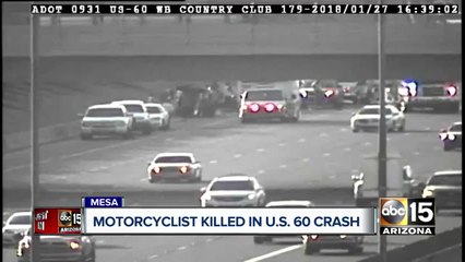 Motorcyclist killed in US 60 crash