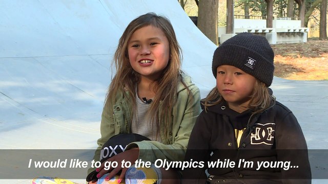 Japan's 9-year-old skateboarder aims for Tokyo 2020