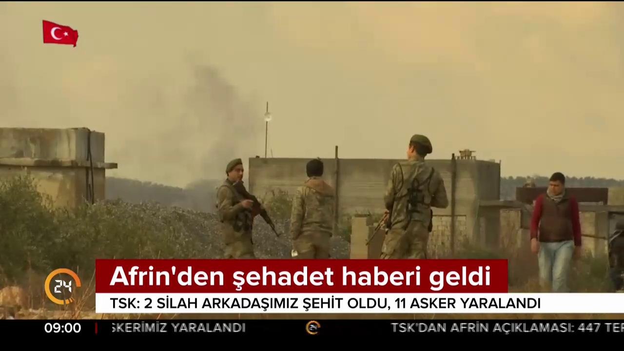 Afrin'den şehadet haberi geldi