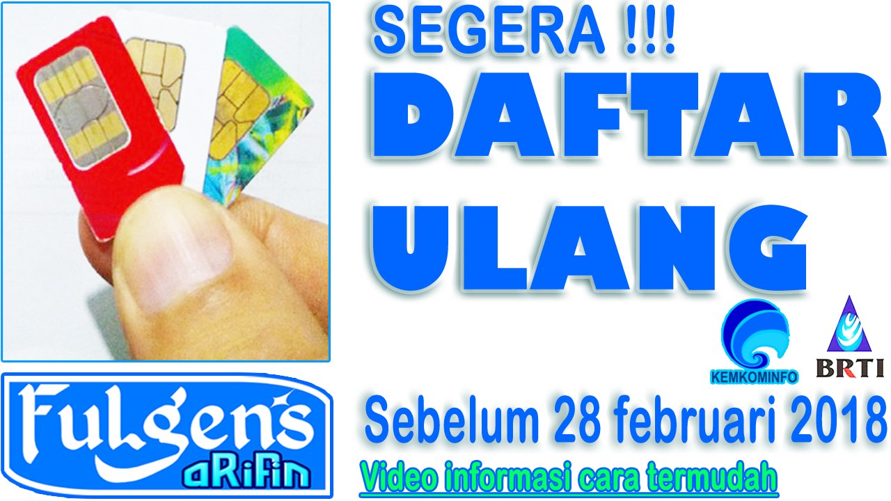 CARA REGISTRASI ULANG Kartu SIM Prabayar all operator