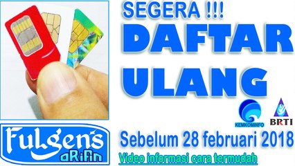 CARA REGISTRASI ULANG Kartu SIM Prabayar all operator