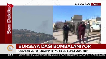Burseya Dağı bombalanıyor