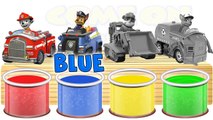 Bathing Colors Fun | Paw Patrol Chase Marshall Rocky Rubble | Colors for kids to Learn with Vehicles