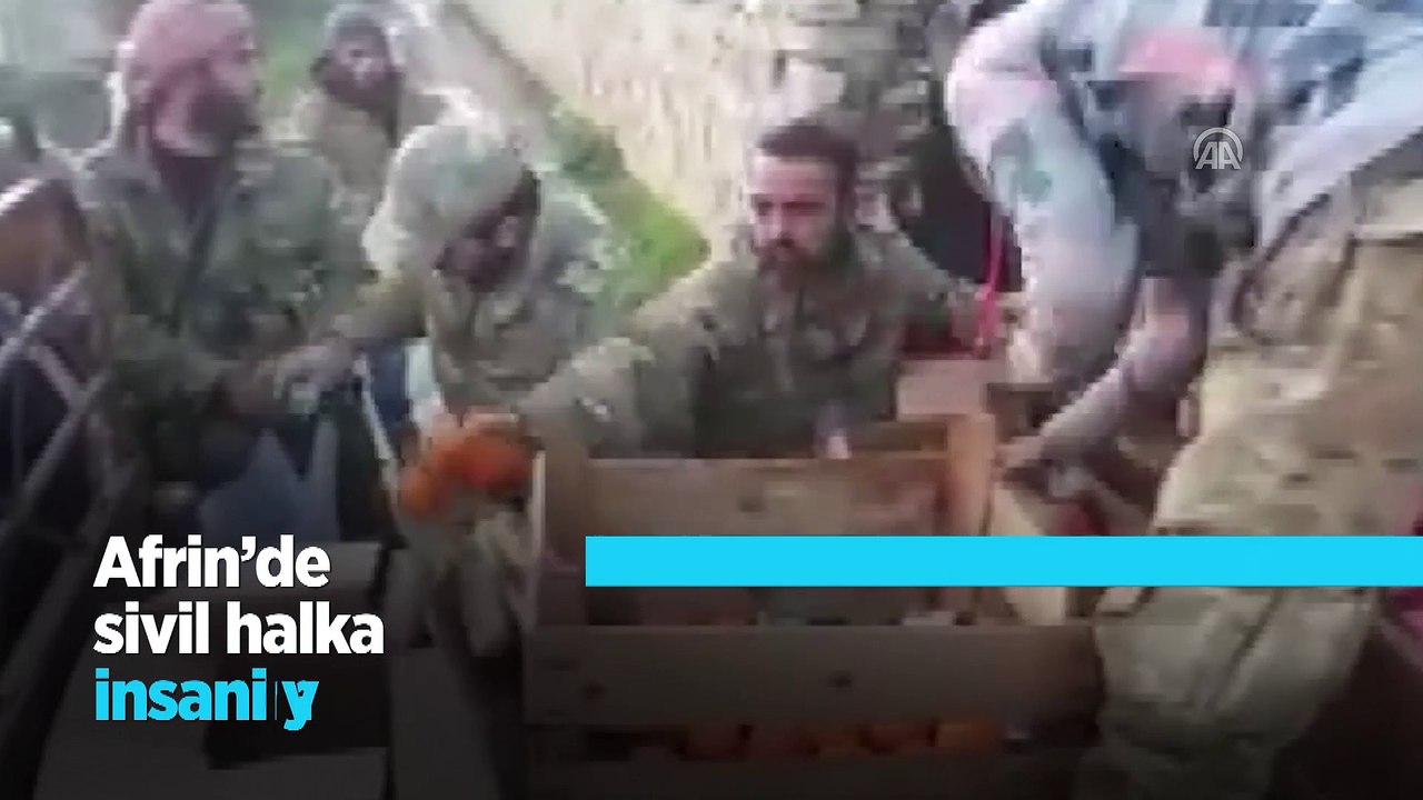 Afrin'de sivil halka insani yardım